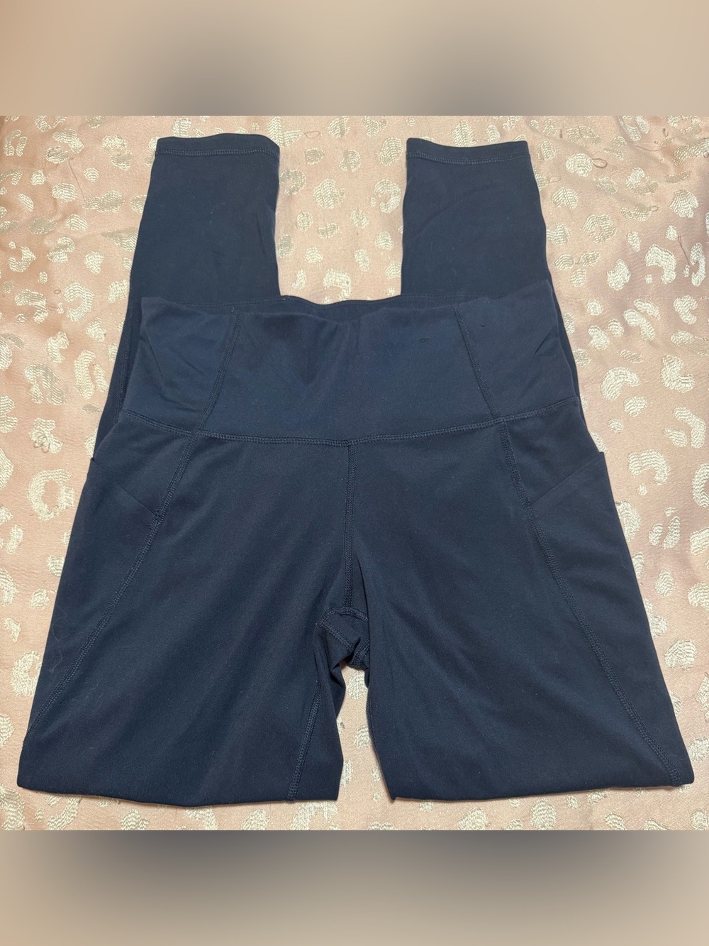 Xersion Navy Blue Full Length High Rise Leggings Size Medium